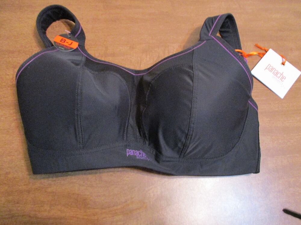 PANACHE WIRELESS 7341 BLACK SPORTS BRA 32B-J